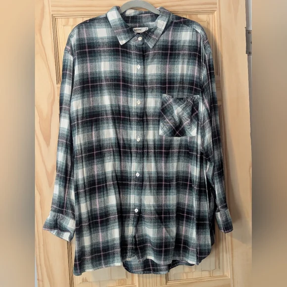 Women's Plaid Button-Up Shirt By Sonoma - Picture 1 of 6